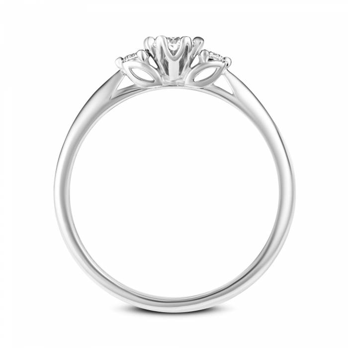 pierścionek z białego złota z diamentami 0,23 ct-1884